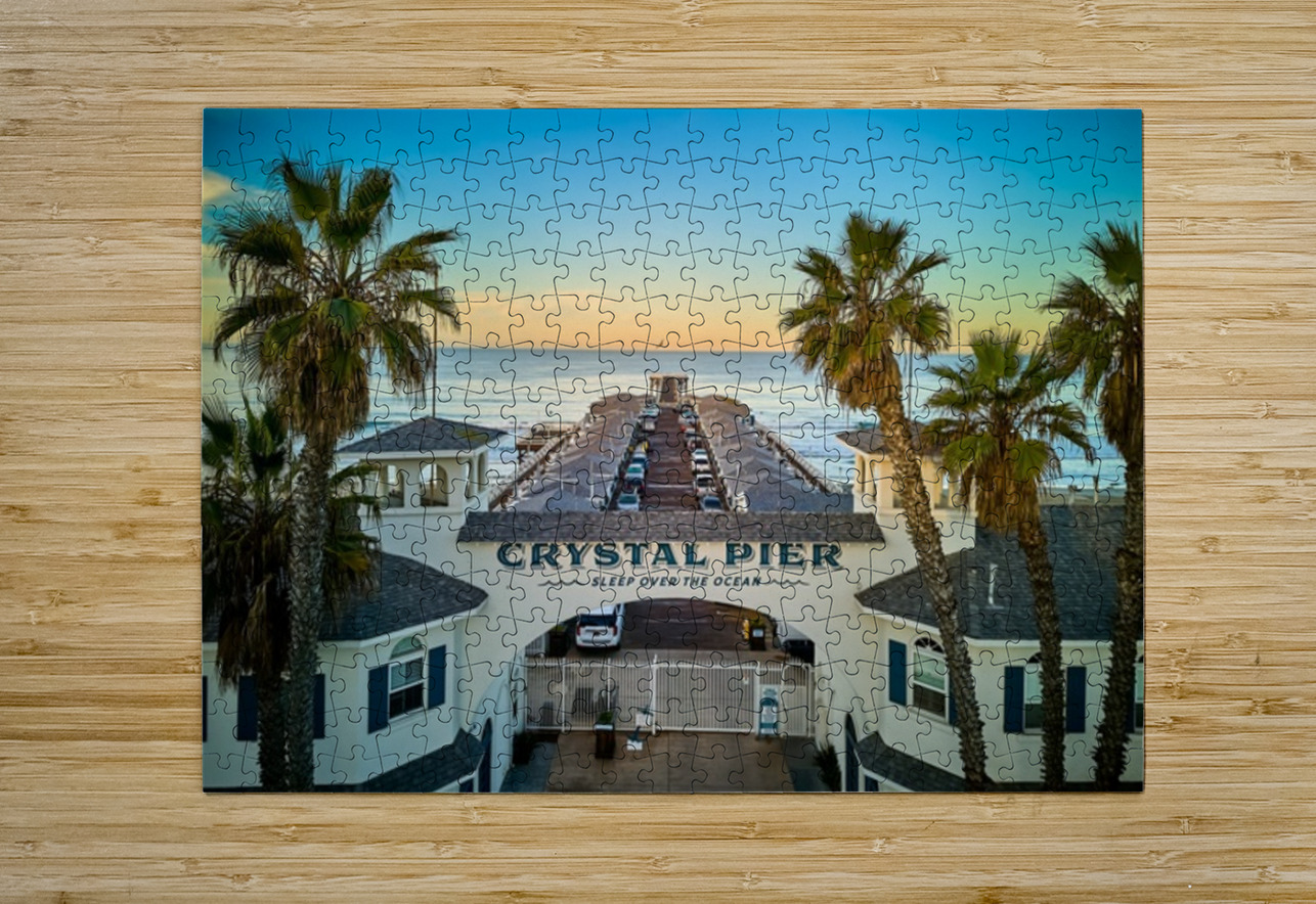Crystal Pier Hotel Sunrise in San Diego Ryan Cameron Puzzle printing