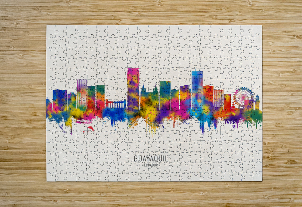 Guayaquil Ecuador Skyline Beige Towseef Dar Puzzle printing