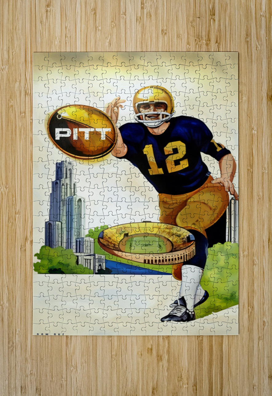 1968 Pitt Panthers Football Art Remix Row One Brand Puzzle printing