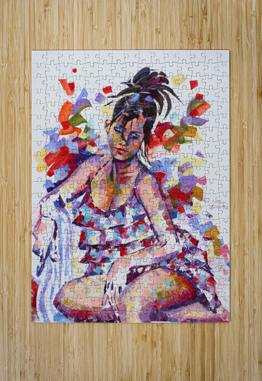 996 - Mademoiselle Loulou Lucie Gonella Puzzle printing