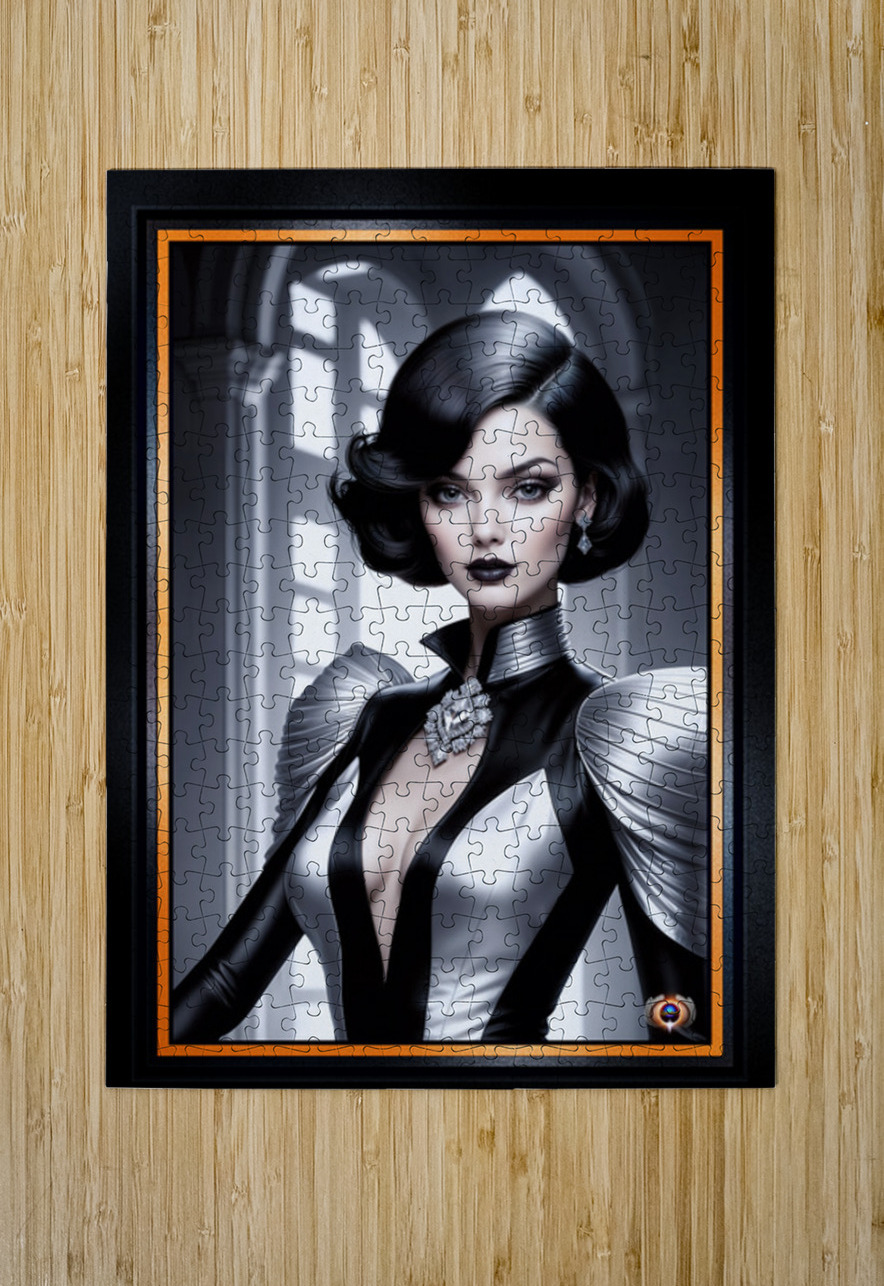 The Mysterious Classic Allure Of Sabianna Bellarosa Gorgeous AI Concept Art by Xzendor7 xzendor7 Puzzle printing