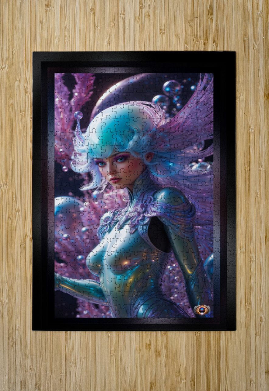 Glowing Realm Of The Bioluminescent World Of Laitheria Gorgeous AI Concept Art by Xzendor7 xzendor7 Puzzle printing