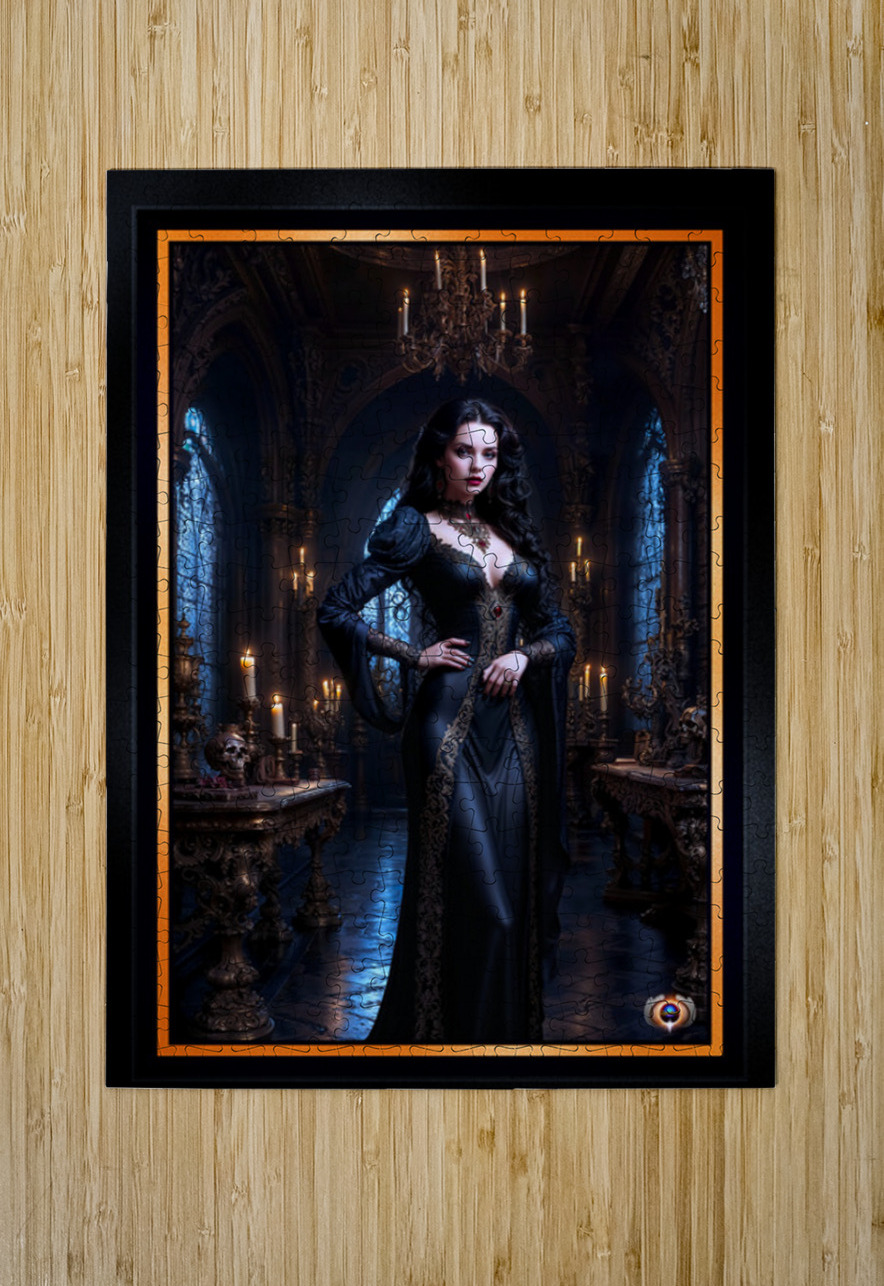 A Stunning Gothic Vision Of The Obsidian Empress Gorgeous AI Concept Art by Xzendor7 xzendor7 Puzzle printing