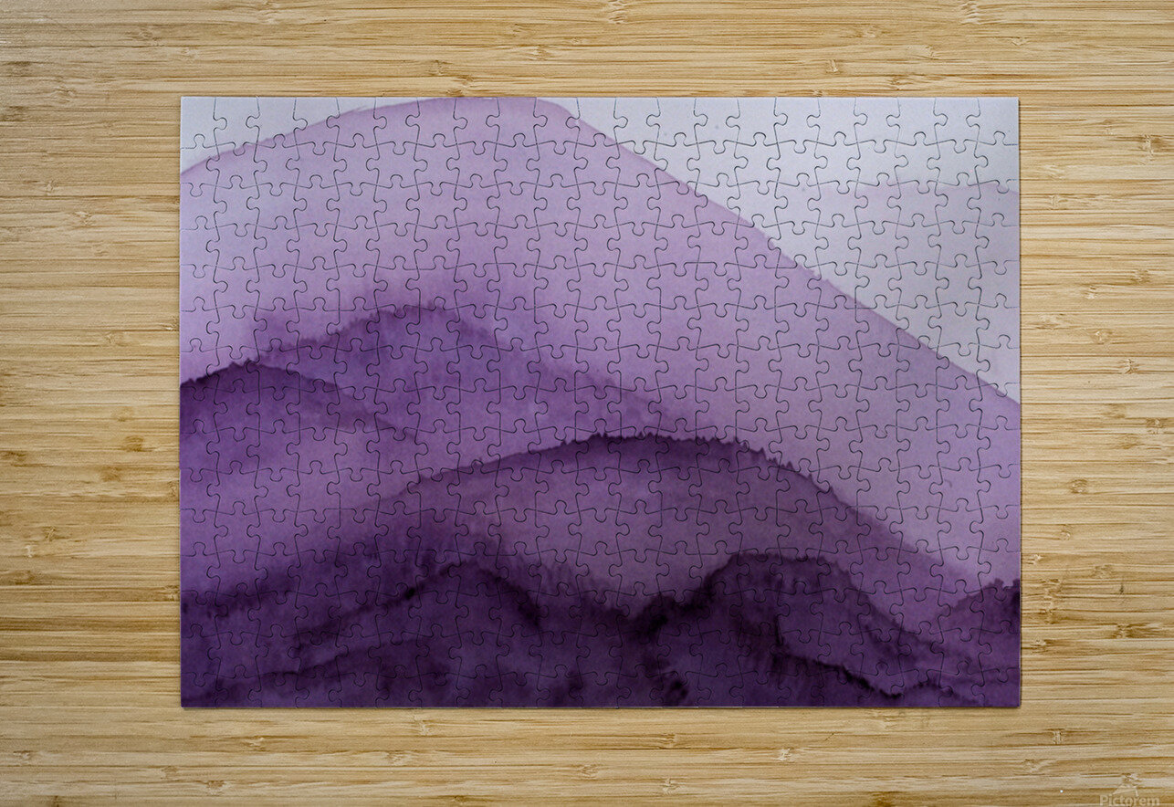 Misty Mountain Purple Lisa von Biela Puzzle printing
