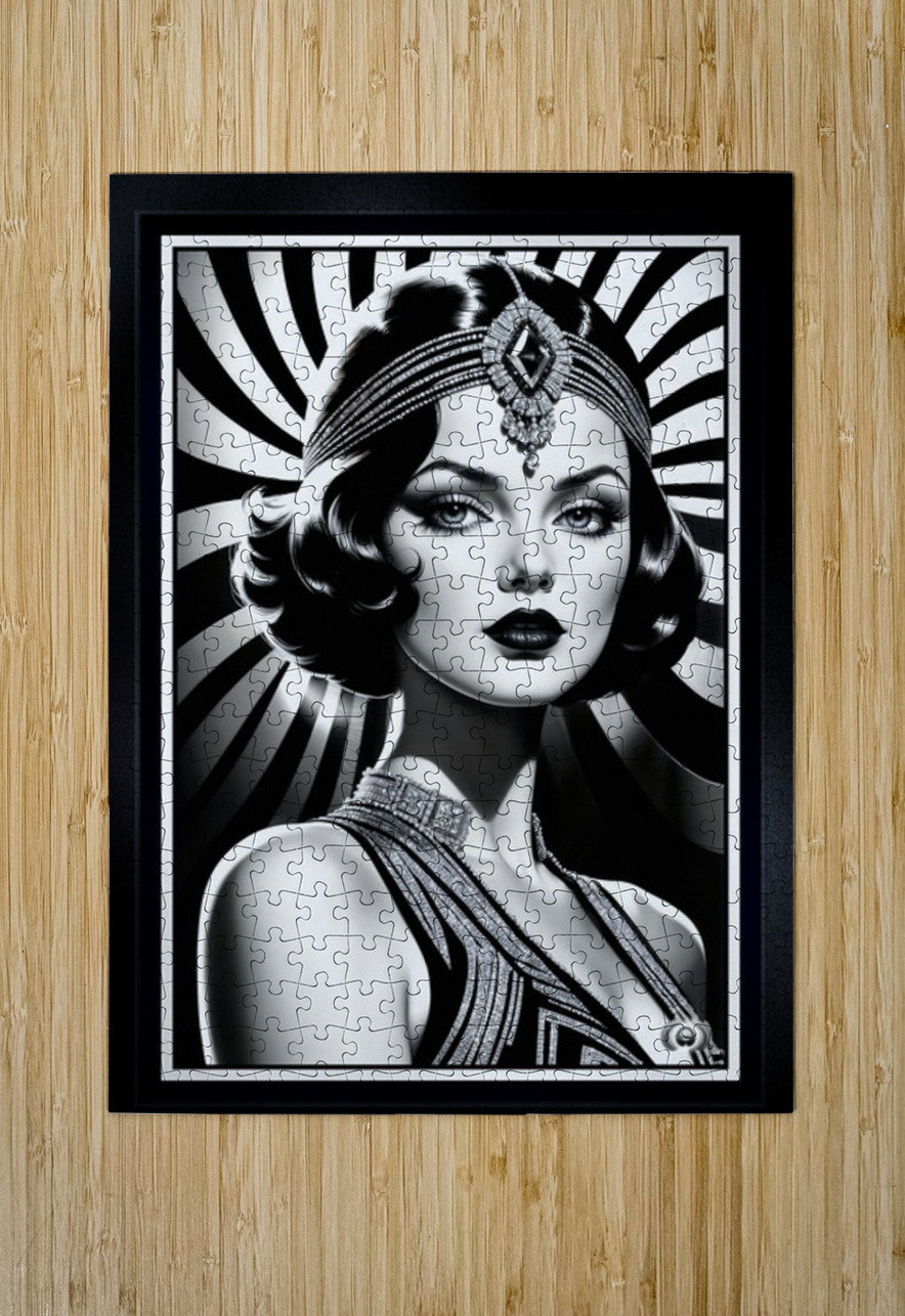 Radiant Glamour Of The Bygone Era Beauty Lanthia Valariana Gorgeous AI Concept Art by Xzendor7 xzendor7 Puzzle printing