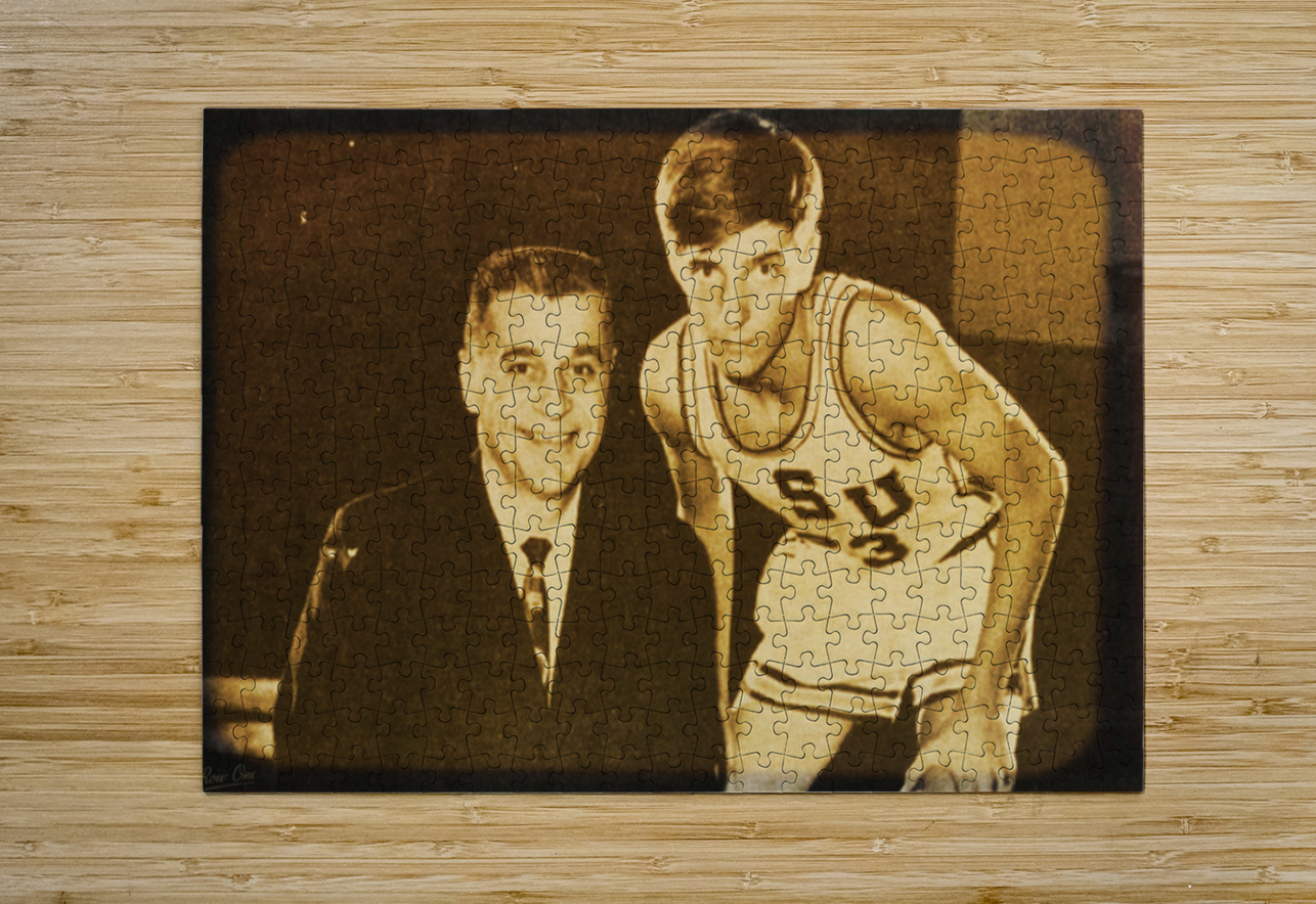 Pistol Pete and Coach Press Maravich Row One Brand Puzzle printing