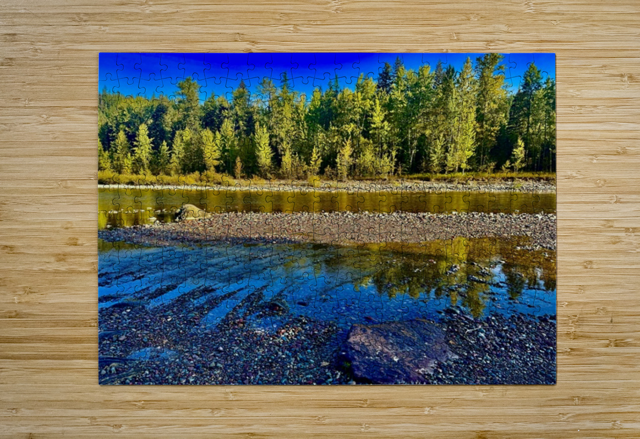 IMG 4273 Blue water and blue sky Les Smith Puzzle printing