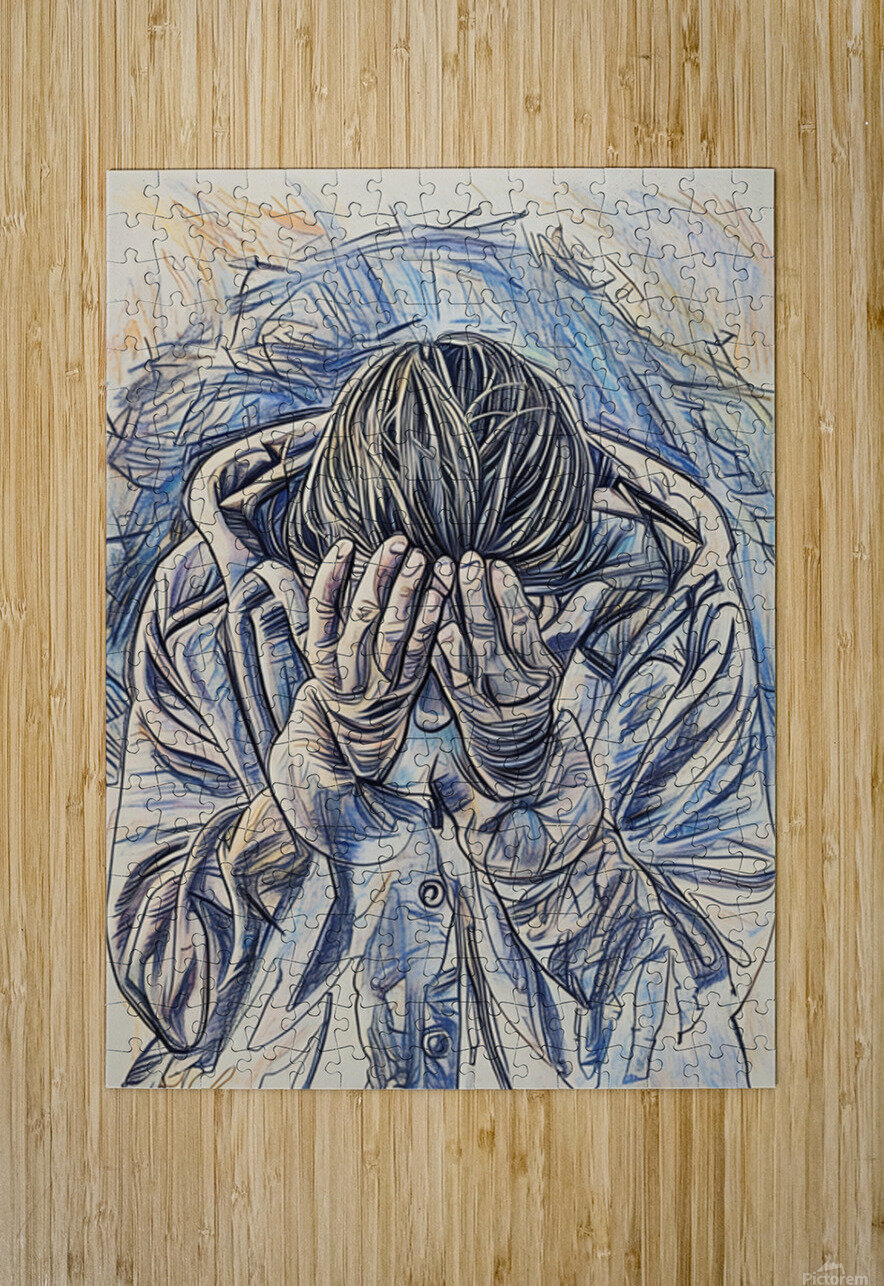 ArtXcl 323 woman praying Forgotten Art Puzzle printing