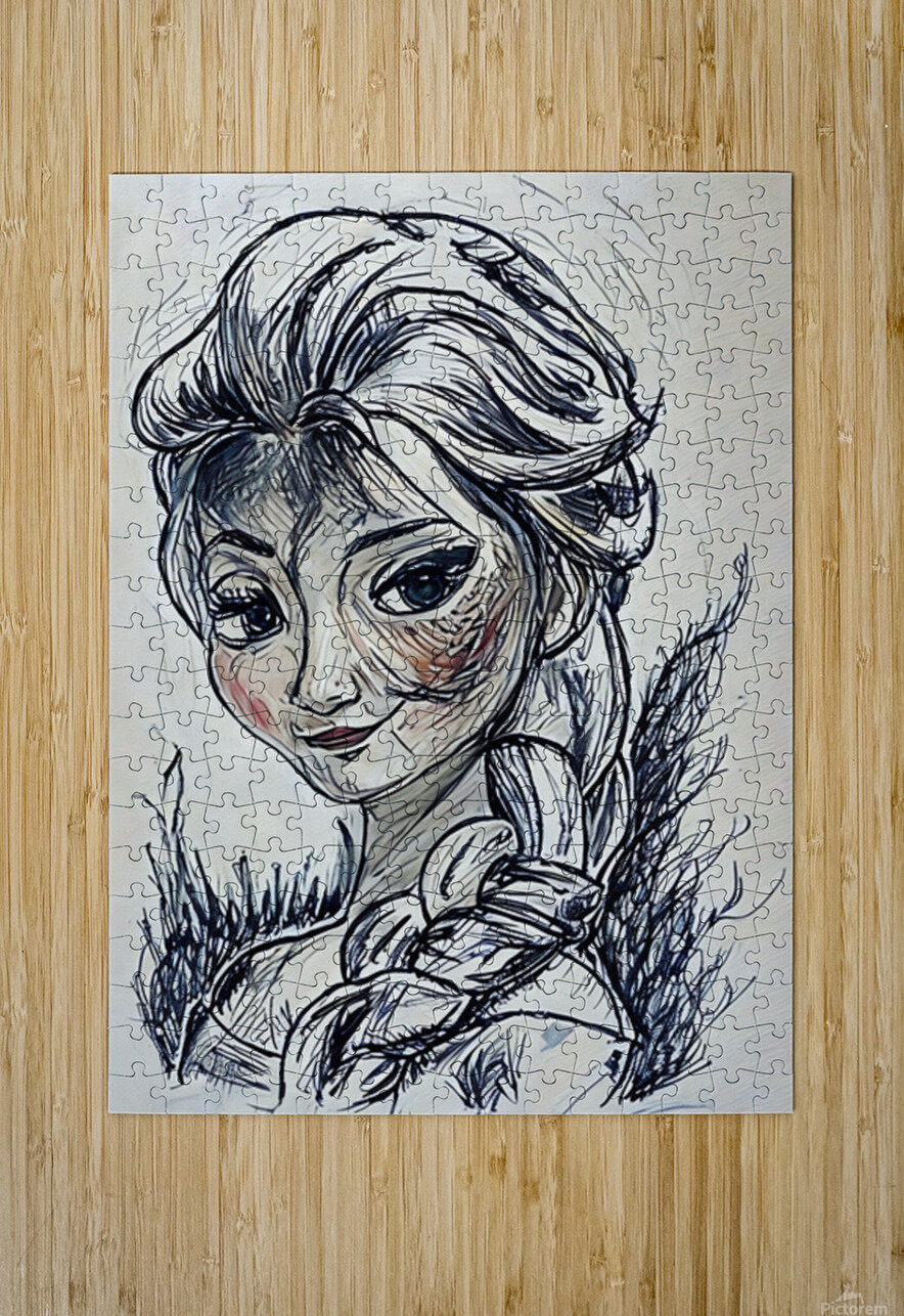 ArtXcl 340 portrait pencil sketch Forgotten Art Puzzle printing