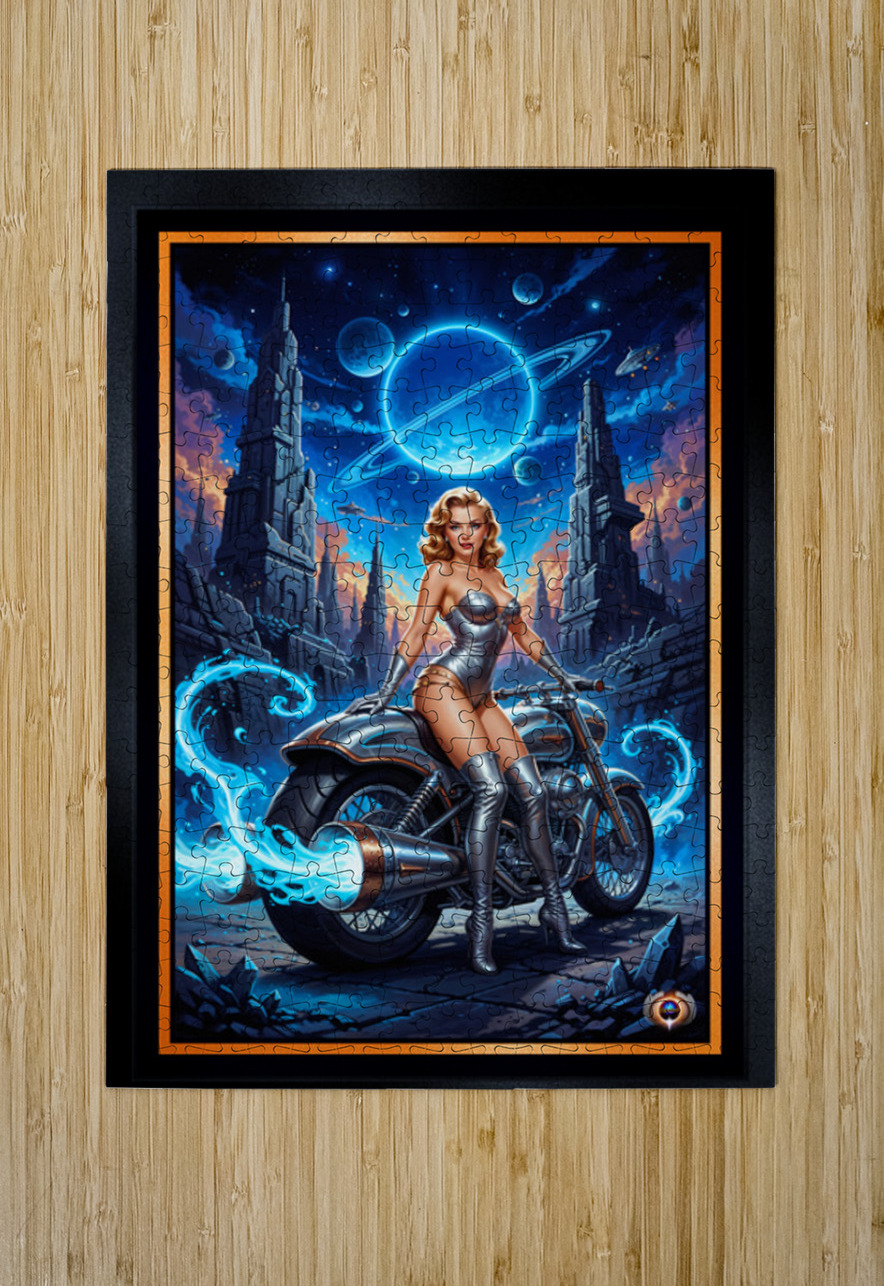 Cosmic Portrait Of Thyra Myrskas Futuristic Adventures Mesmerizing AI Concept Art by Xzendor7 xzendor7 Puzzle printing