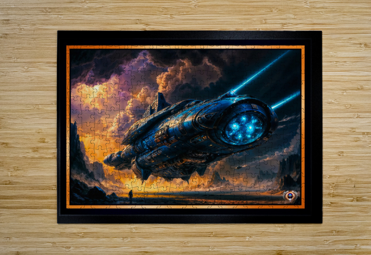 Sci-Fi Masterpiece Of The Hevilgard Exploring Teleran V Outstanding AI Concept Art by Xzendor7 xzendor7 Puzzle printing