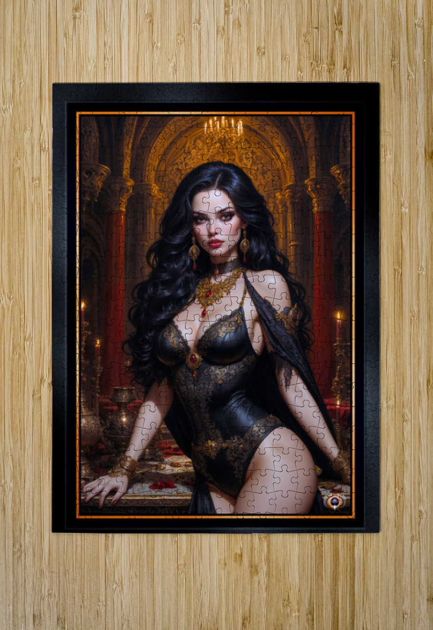 Gothic Fantasy Art Portrait Of Istrella Natchinsen Stunning AI Concept Art by Xzendor7 xzendor7 Puzzle printing