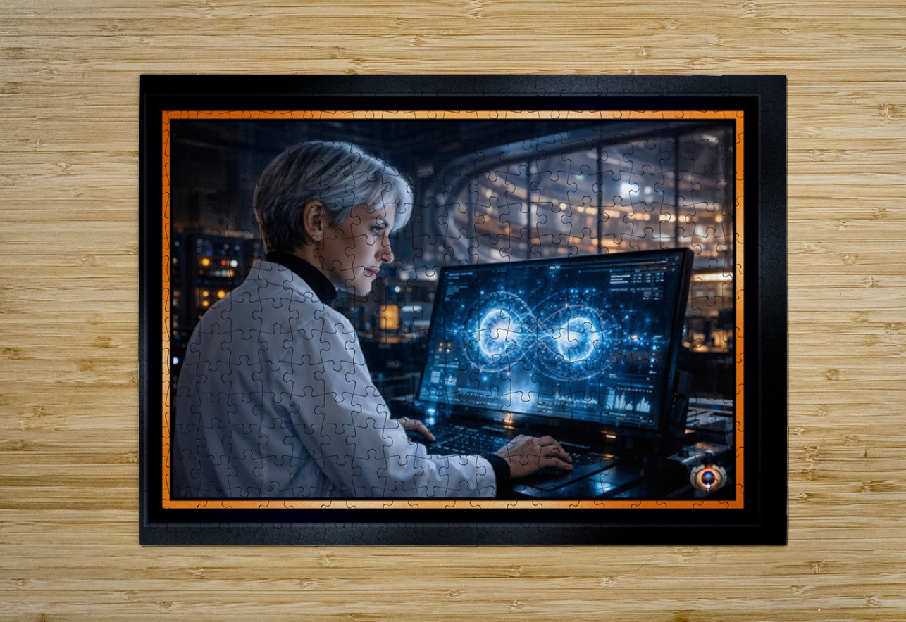 Unlocking Quantum Entanglements Secret Of Unlimited Energy Fascinating AI Concept Art by Xzendor7 xzendor7 Puzzle printing