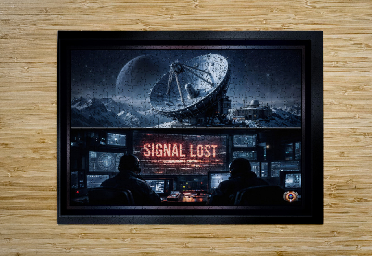 Contact Has Been Lost Victor Sarkens Last Transmission Mysterious AI Concept Art by Xzendor7 xzendor7 Puzzle printing