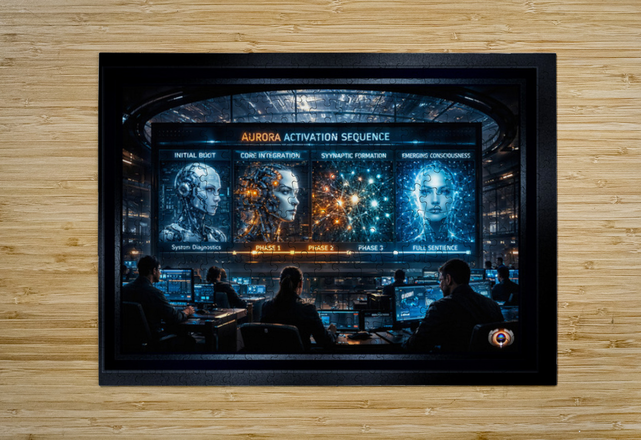 The Aurora Project: Witnessing The Birth Of Etai Talis Awe-InspiringAI Concept Art by Xzendor7 xzendor7 Puzzle printing