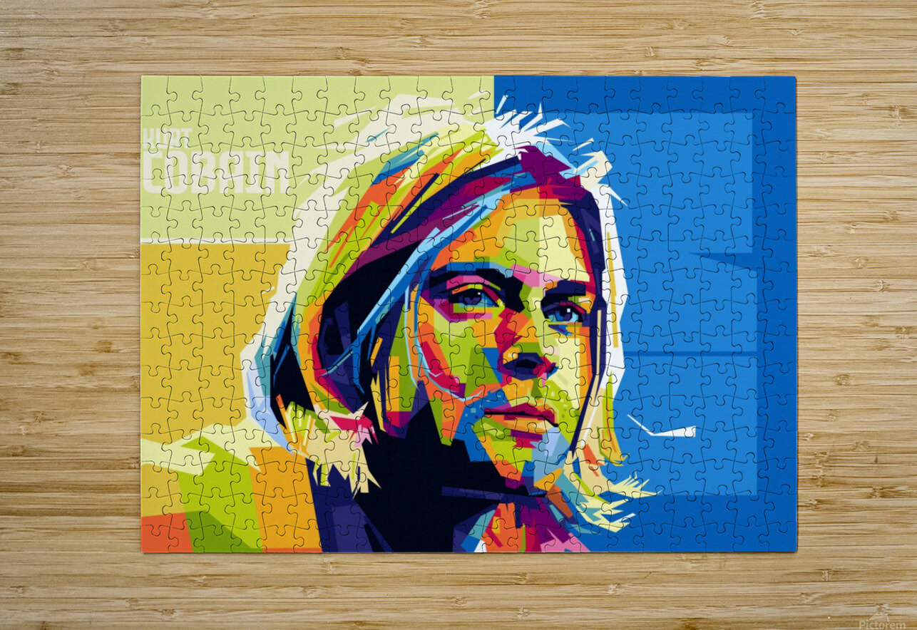 kurt cobain by artwork poster Wall Art