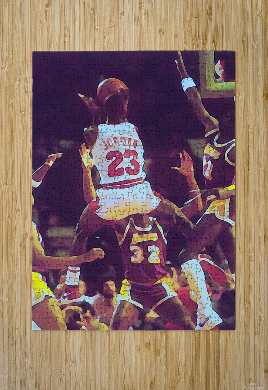 Michael Jordan Shoots Over the Lakers Row One Brand Puzzle printing