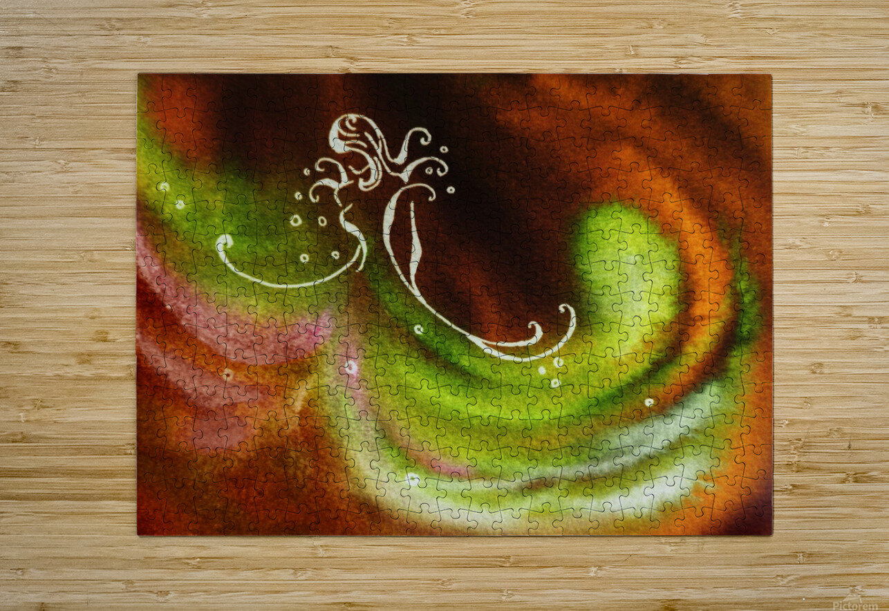 Warm Fall Flamenco Dance Abstract Watercolor  Irina Sztukowski Puzzle printing