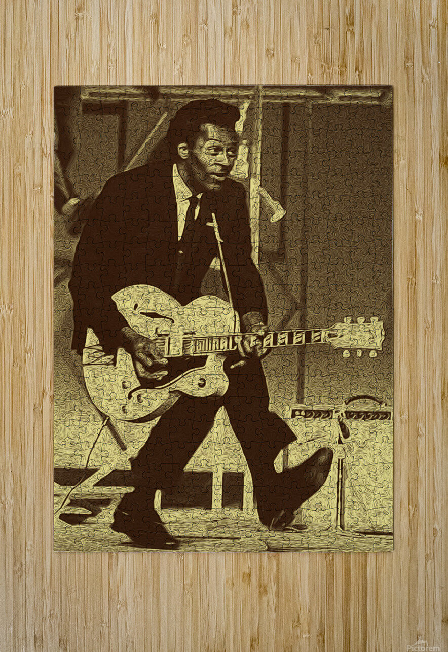 1960's Vintageヴィンテージオリジナルポスター★チャックベリー Chuck Berry Retro Vintage Poster 6 by RANGGA OZI Wall Art