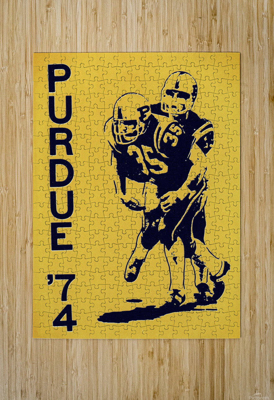 1974 Purdue Football Art Row One Brand Puzzle printing