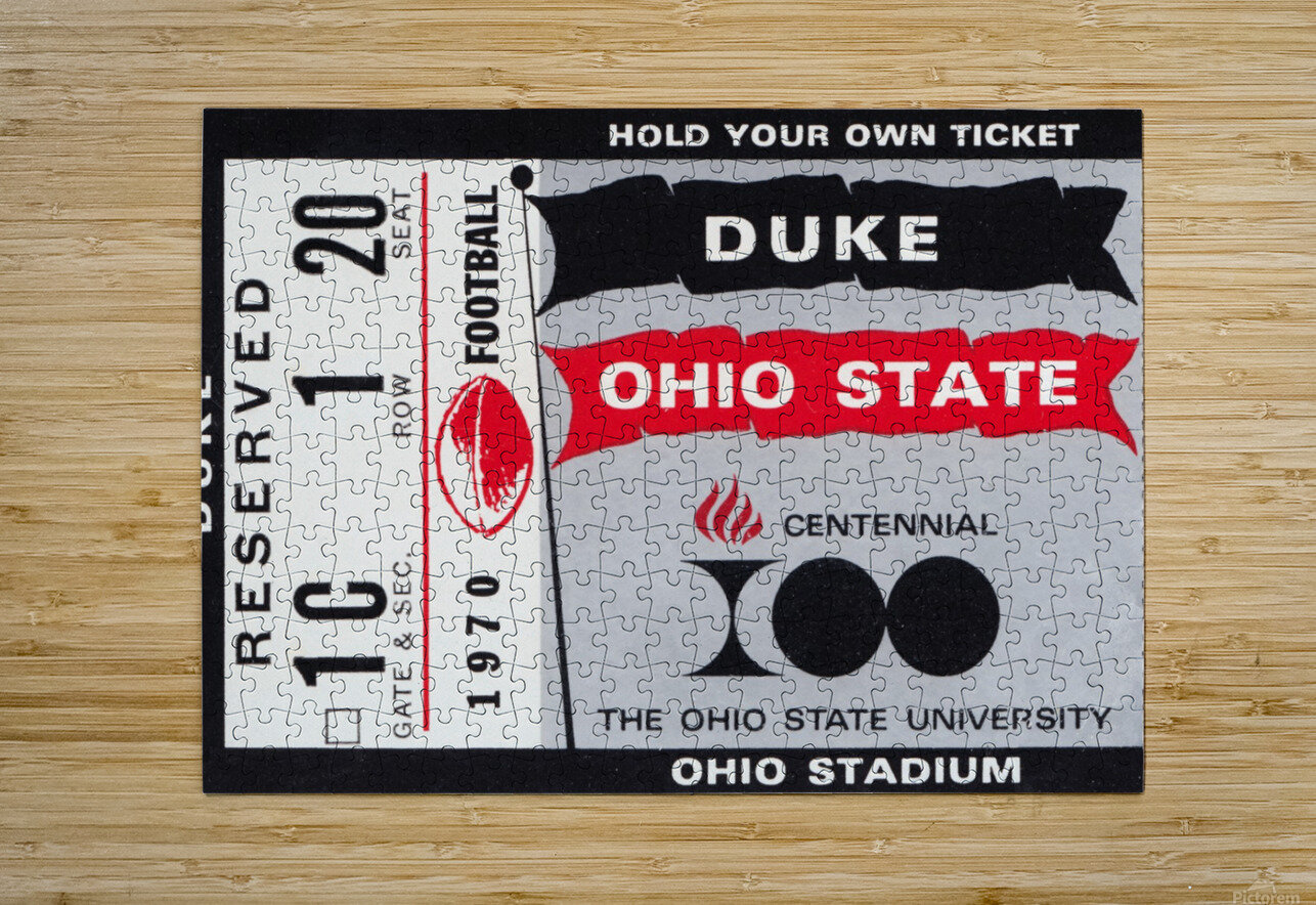 1970 Ohio State vs. Duke Row One Brand Puzzle printing