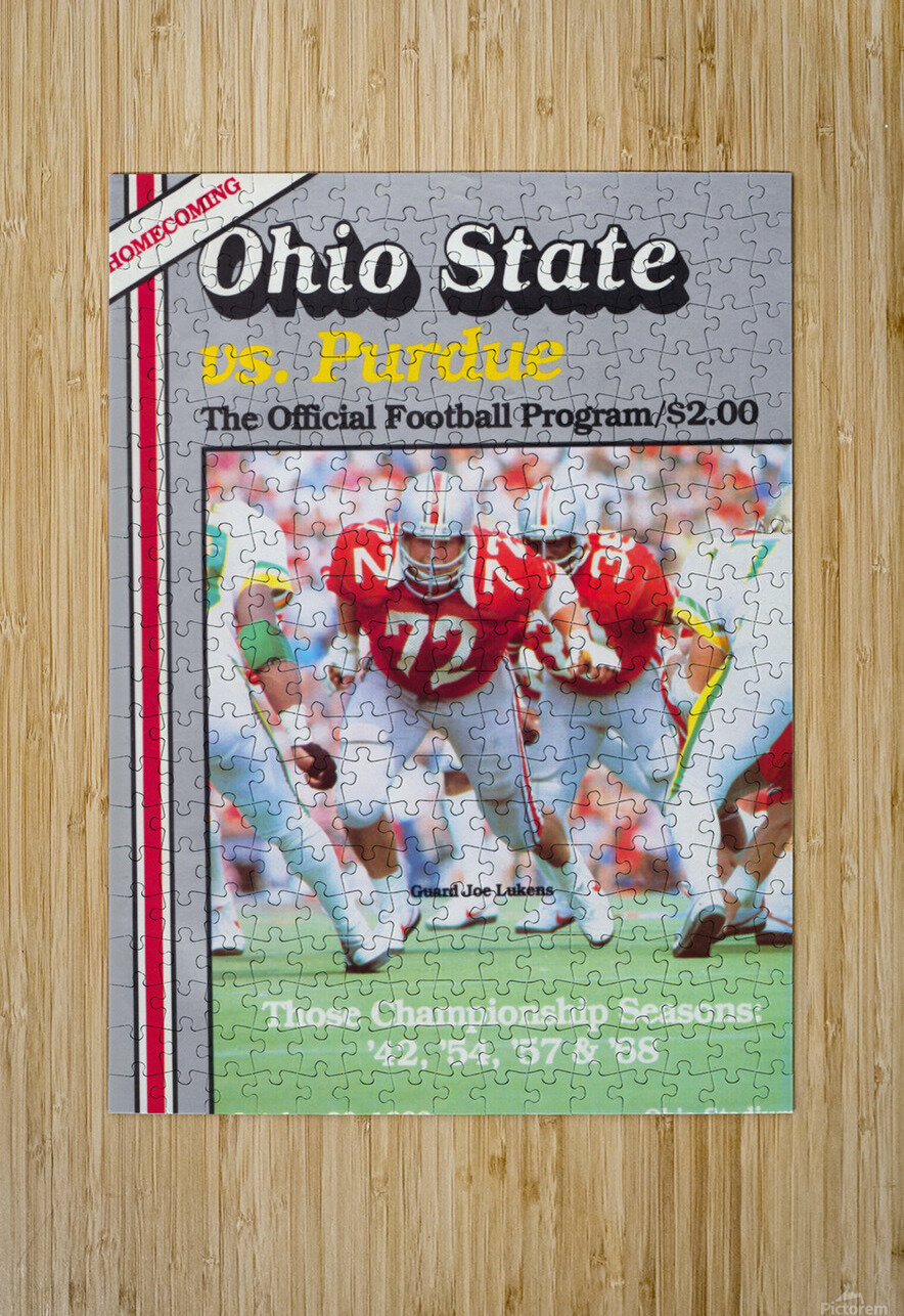 1982 Ohio State vs. Purdue Program Cover Art Row One Brand Puzzle printing