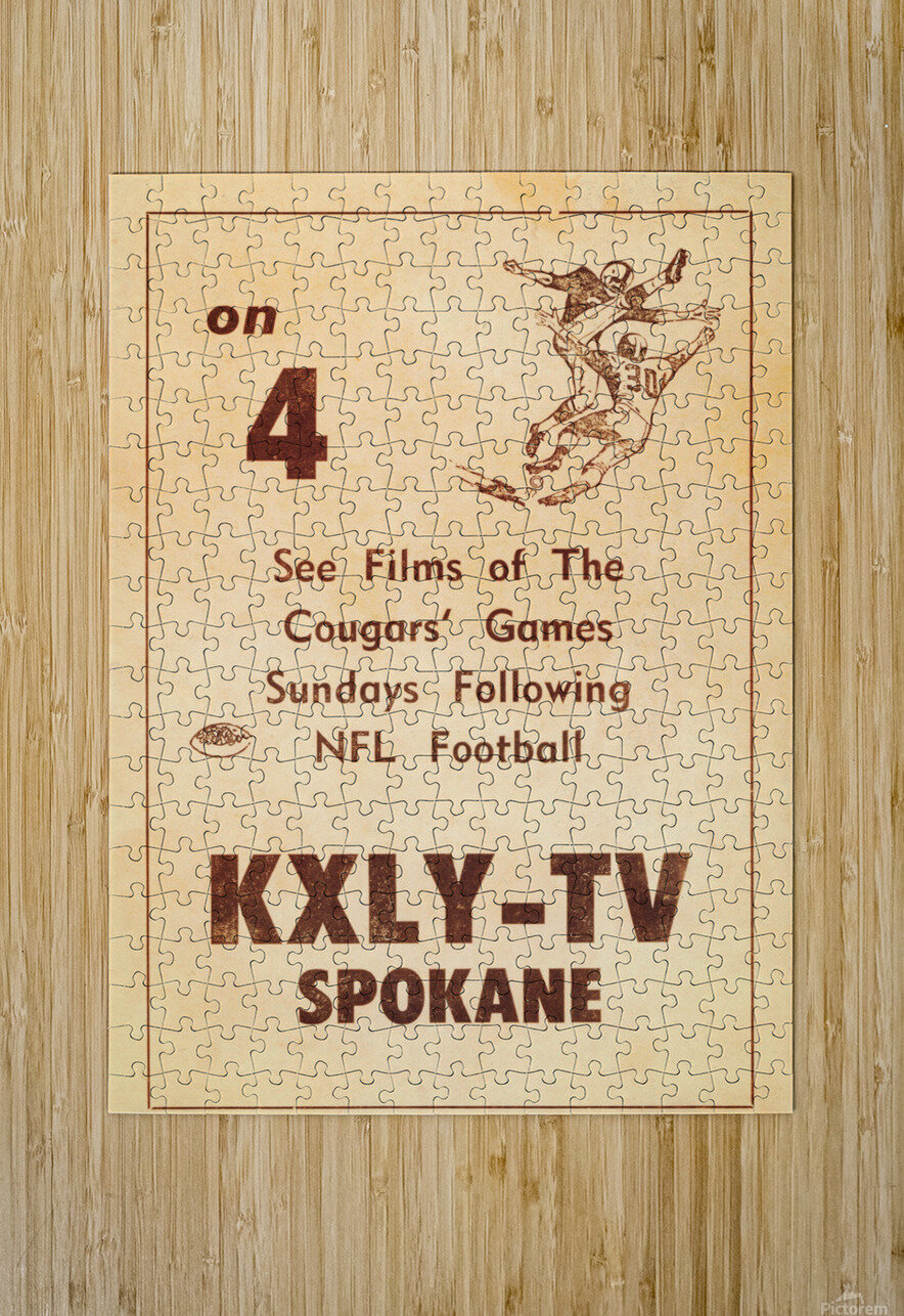 1962 kxly tv spokane football ad Row One Brand Puzzle printing