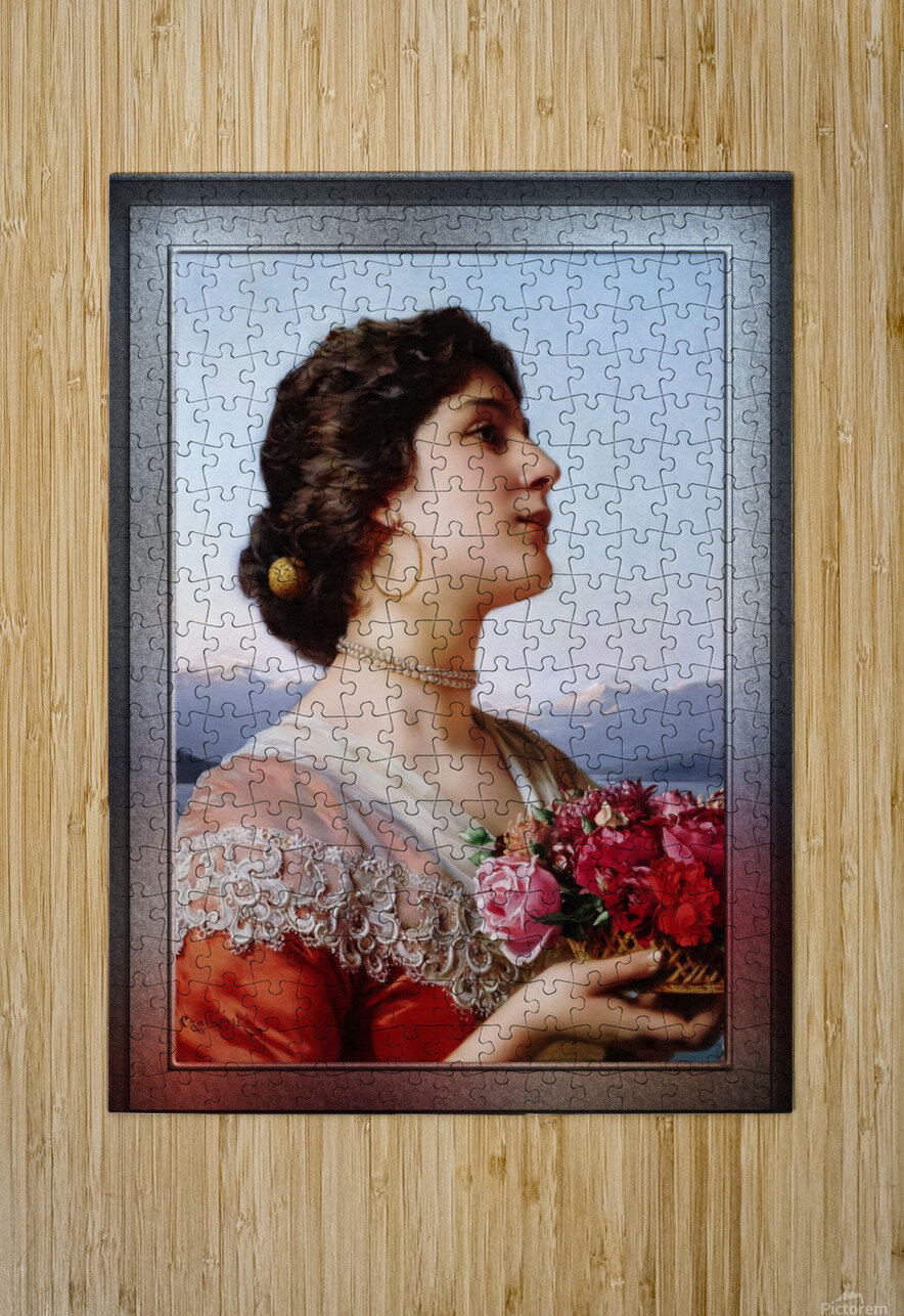 The Bouquet by Wladyslaw Maurycy Czachorski Classical Fine Art Old Masters Reproduction xzendor7 Puzzle printing