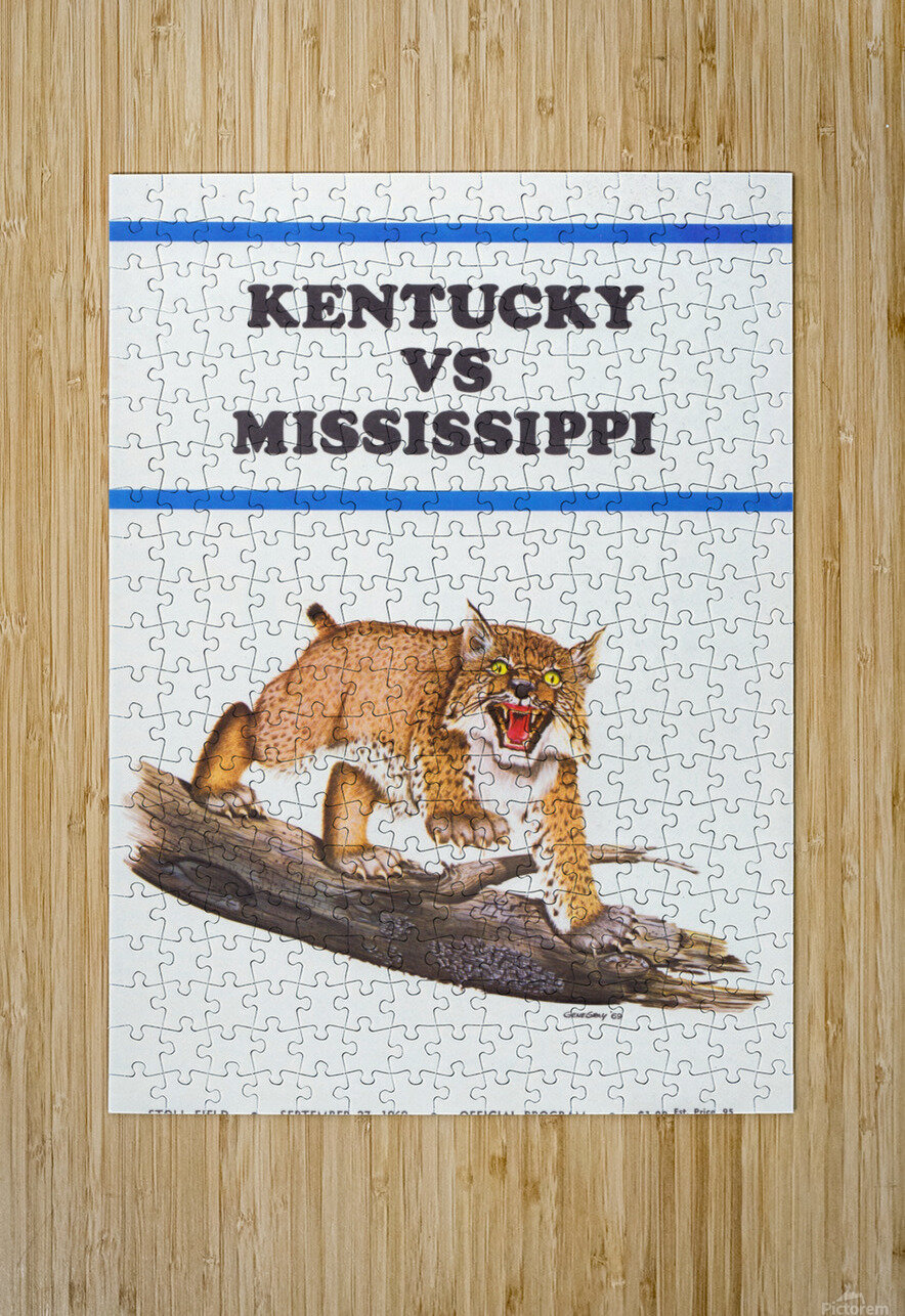 1969 Ole Miss Rebels at Kentucky Wildcats Row One Brand Puzzle printing