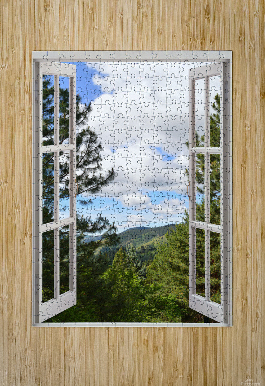 Pine Trees and Grassy Hills Michelle Wood Natural Healing Views Puzzle printing