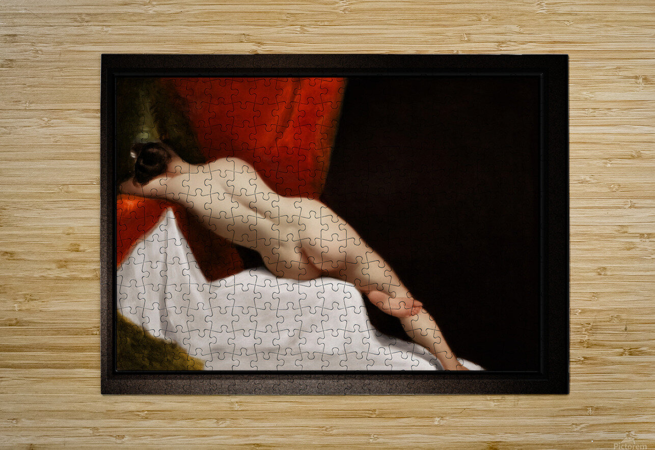 Reclining Female Nude by William Etty Classical Fine Art Xzendor7 Old Masters Reproductions xzendor7 Puzzle printing