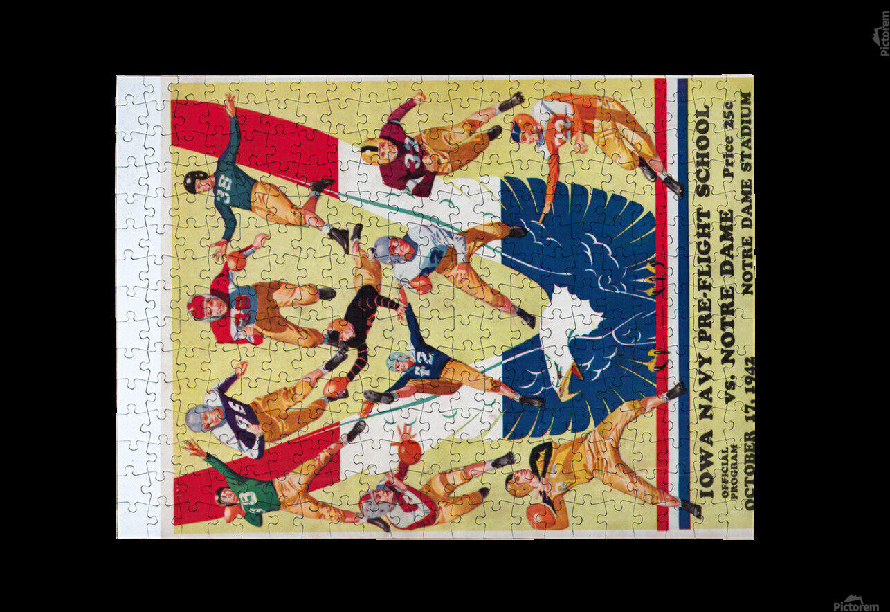 1942 Iowa Pre-Flight vs. Notre Dame | Row 1 Row One Brand Puzzle printing