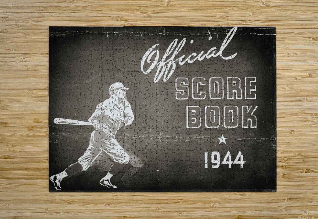 1944 Baseball Score Book Remix Art Row One Brand Puzzle printing