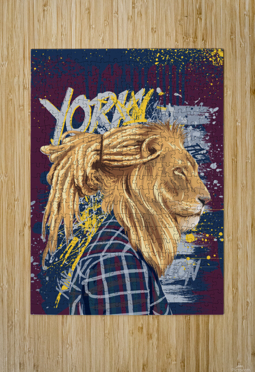 lion print Wisdom Puzzle printing