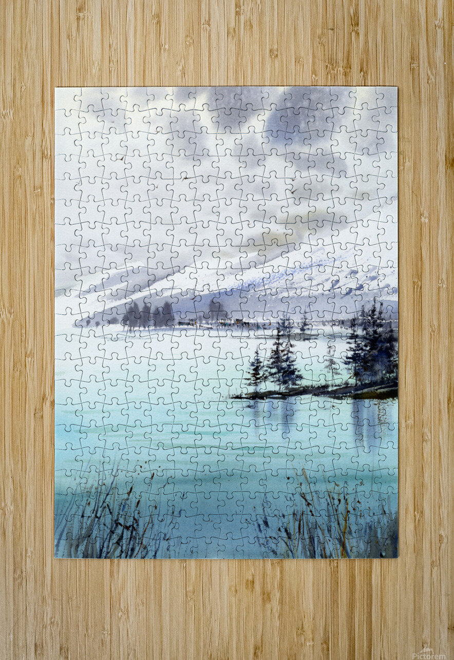 Turquoise mountain lake Eugenia Gorbacheva Puzzle printing
