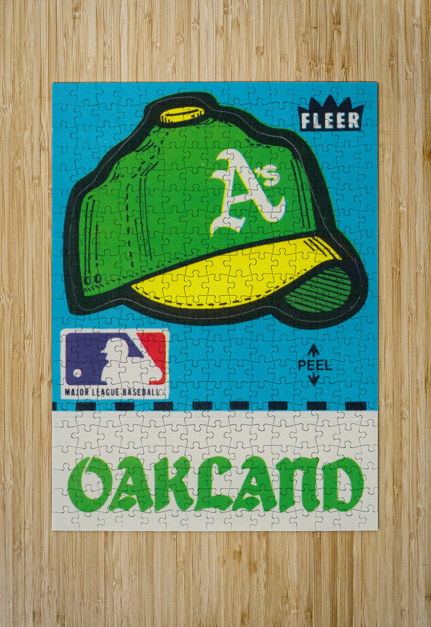 1981 Oakland Athletics Fleer Decal Sticker Metal Sign Row One Brand Puzzle printing