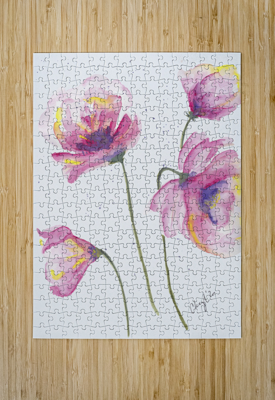Pink Flower Burst Cheryl Zapata Puzzle printing