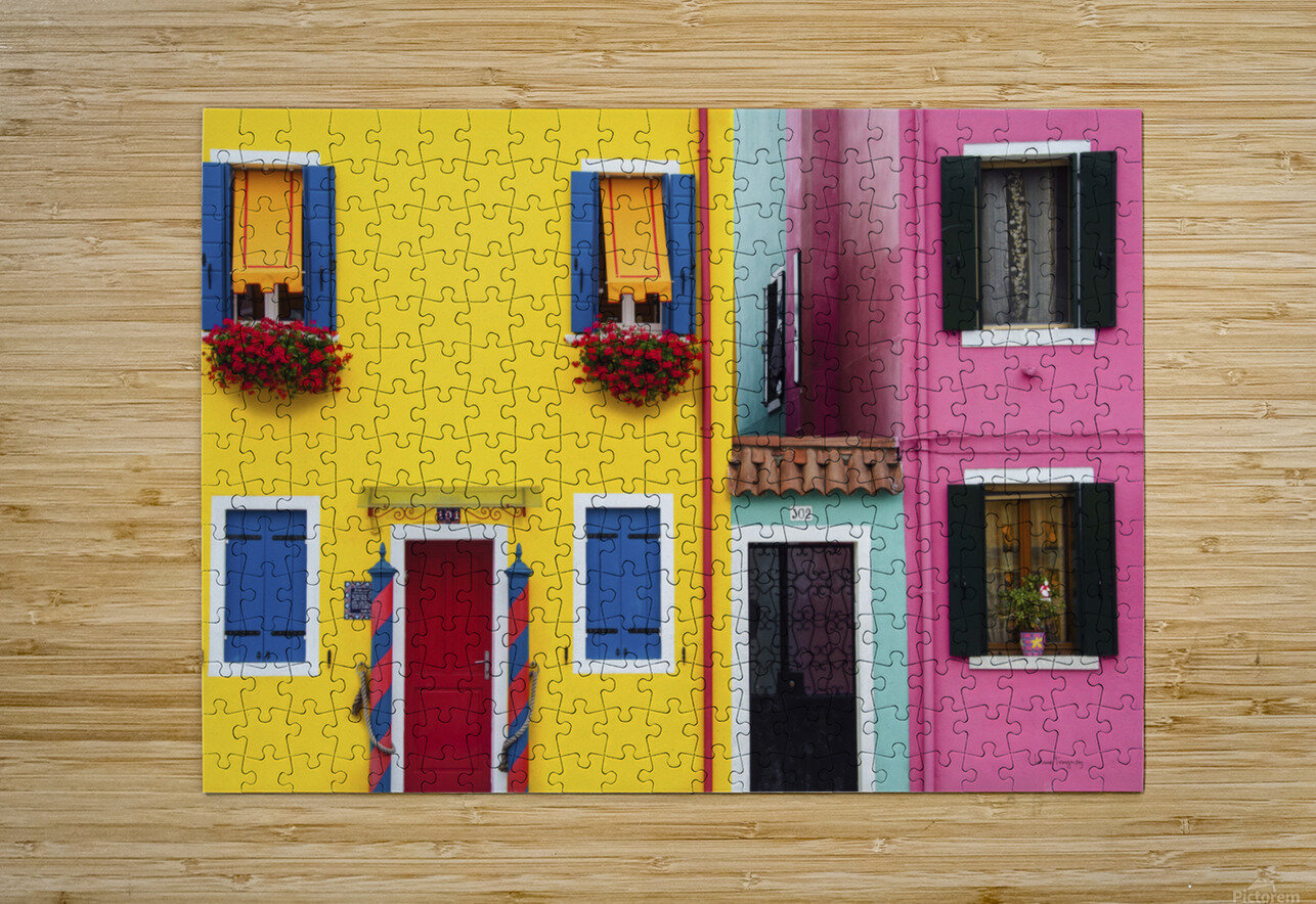 Couleurs de Burano  |  Burano Colours Louise Tanguay Impression de puzzle