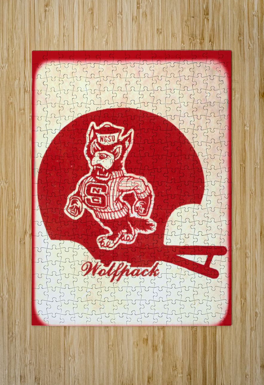 1979 North Carolina State Football Helmet Art Row One Brand Puzzle printing