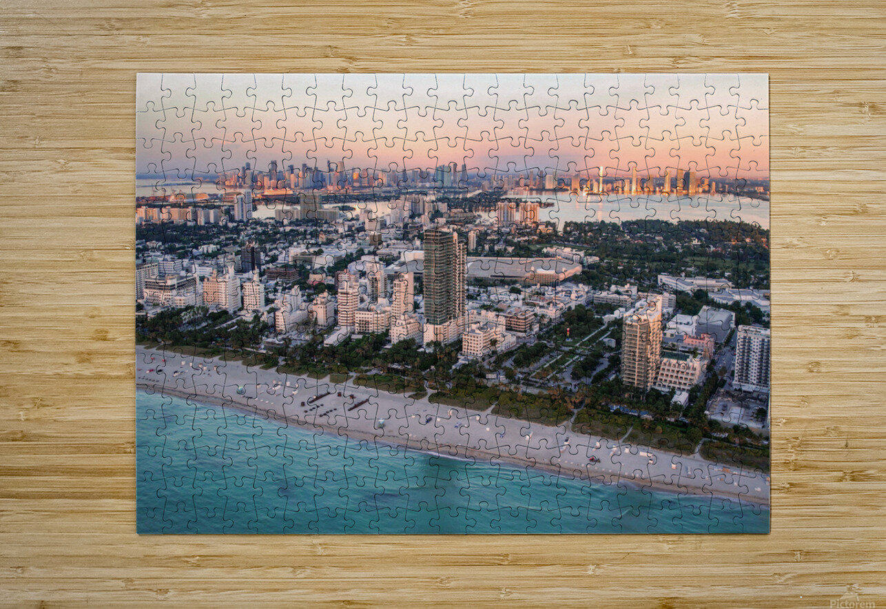 South Beach Sunset EvanJMoorhouse Puzzle printing