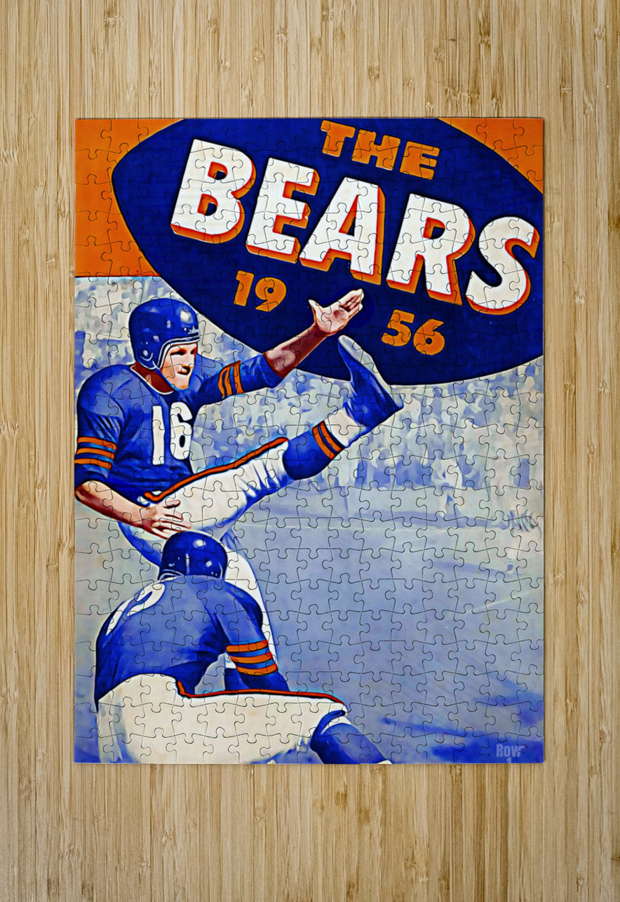 1956 Chicago Bears Football Art Row One Brand Puzzle printing