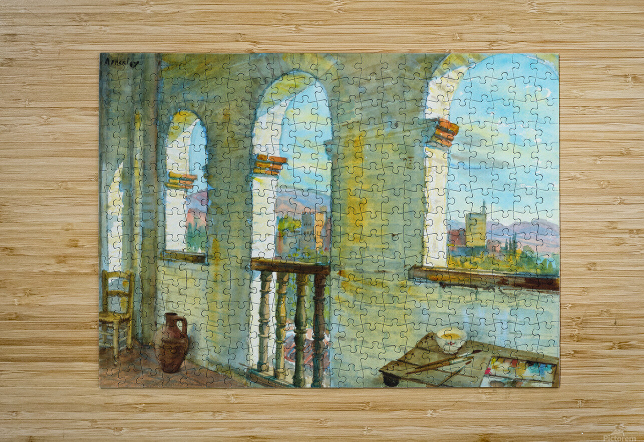 View from my studio Granada Spain George Owen Wynne Apperley Puzzle printing