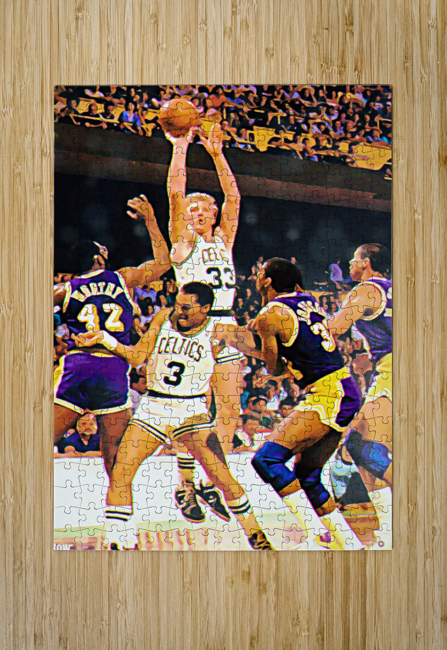 larry bird celtics lakers art Row One Brand Puzzle printing