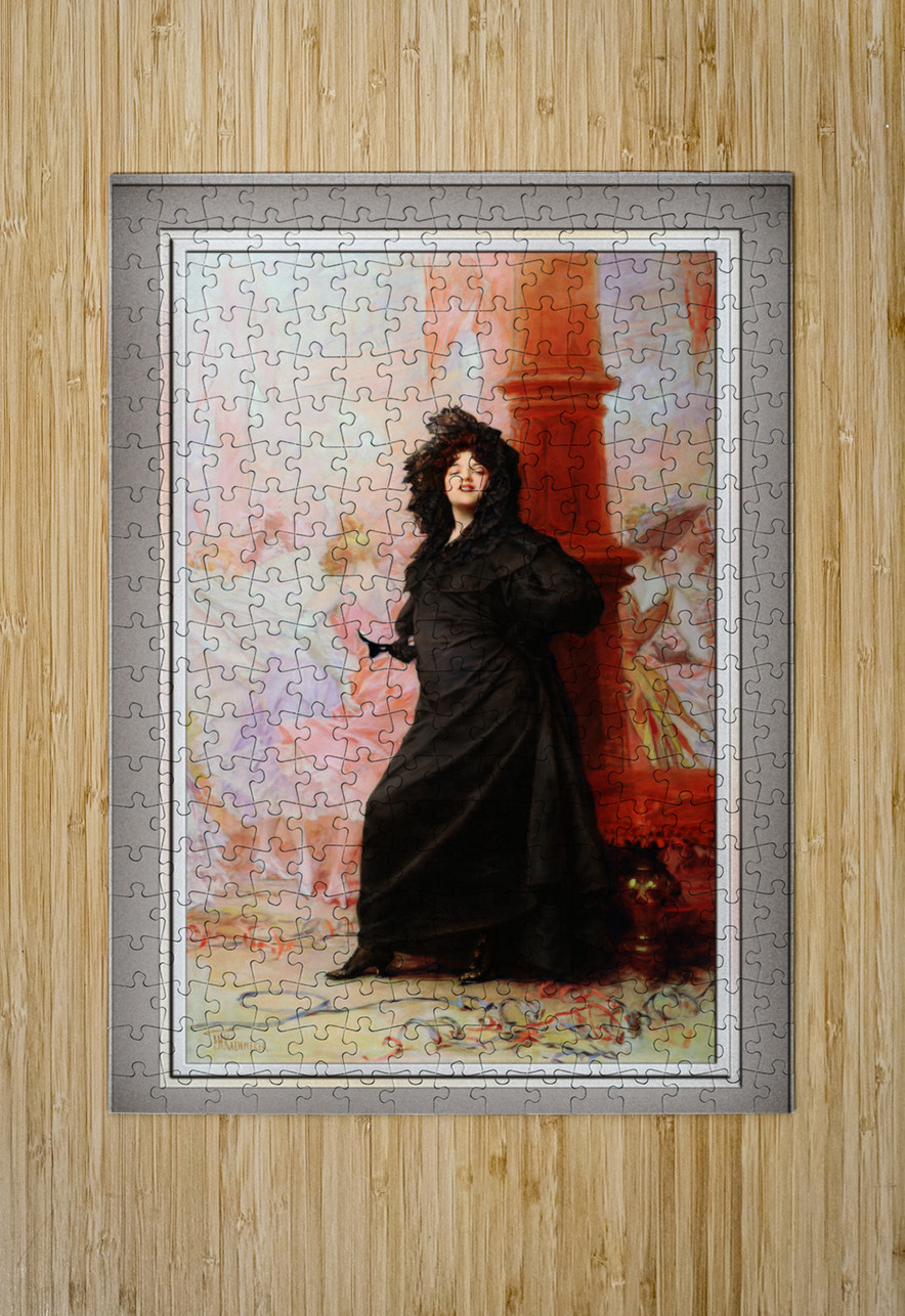 Baile de Mascaras by Frederik Hendrik Kaemmerer Remastered Xzendor7 Classical Fine Art Old Masters Reproductions xzendor7 Puzzle printing