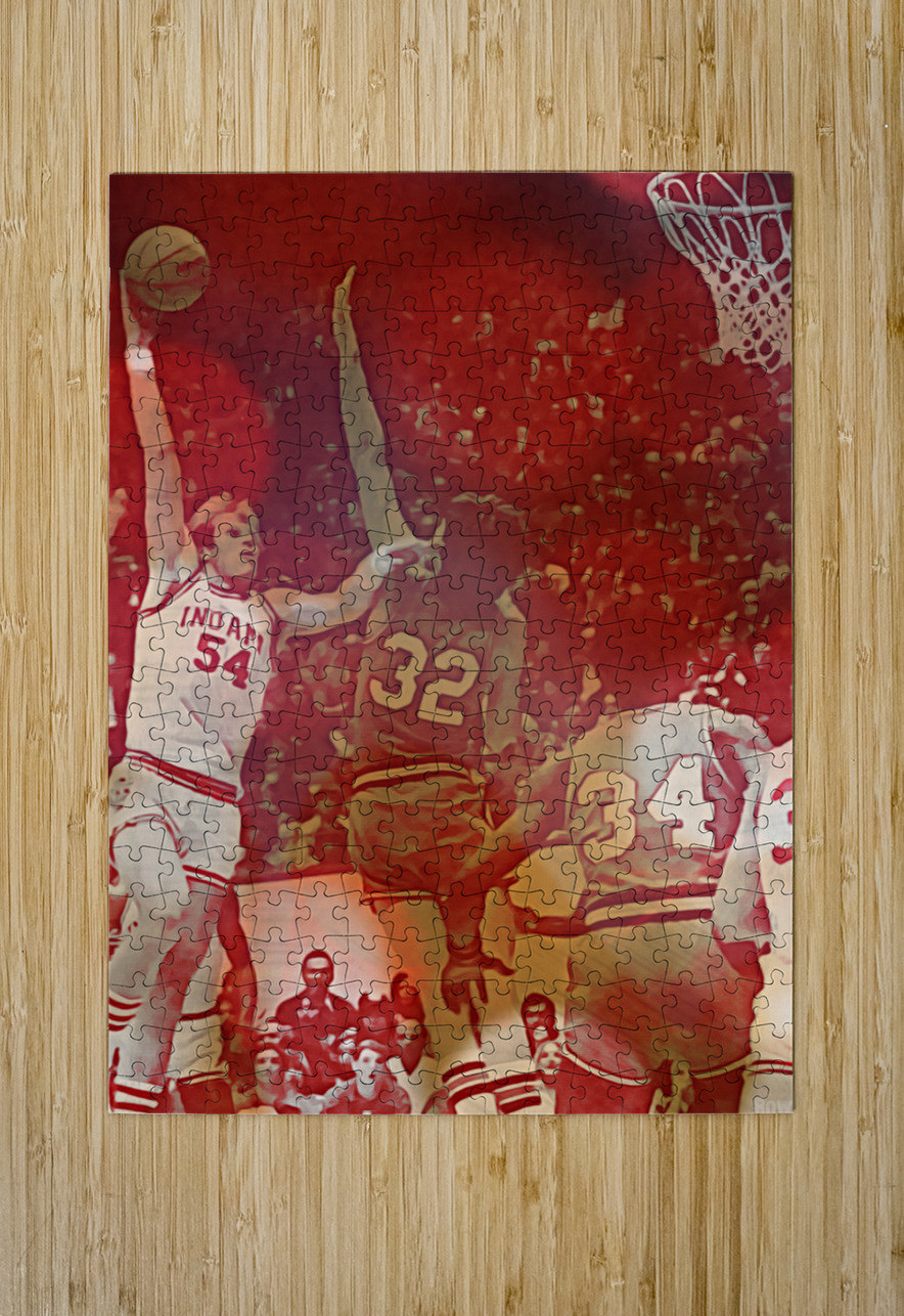 1977 Indiana Basketball Kent Benson Art Row One Brand Puzzle printing