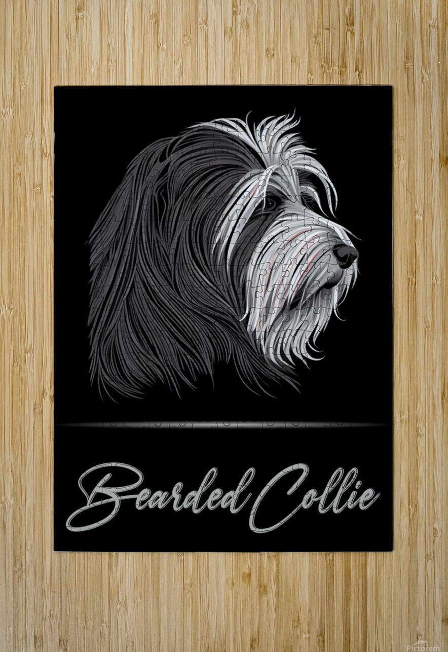 Bearded Collie Portrait Best Breeds Puzzle printing