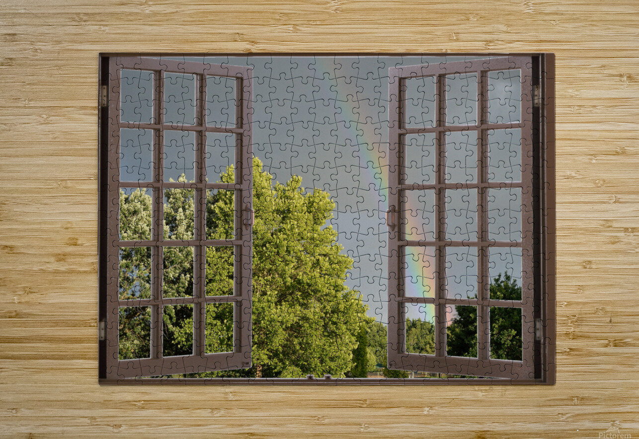Summer Rainbow Over Trees Michelle Wood Natural Healing Views Puzzle printing