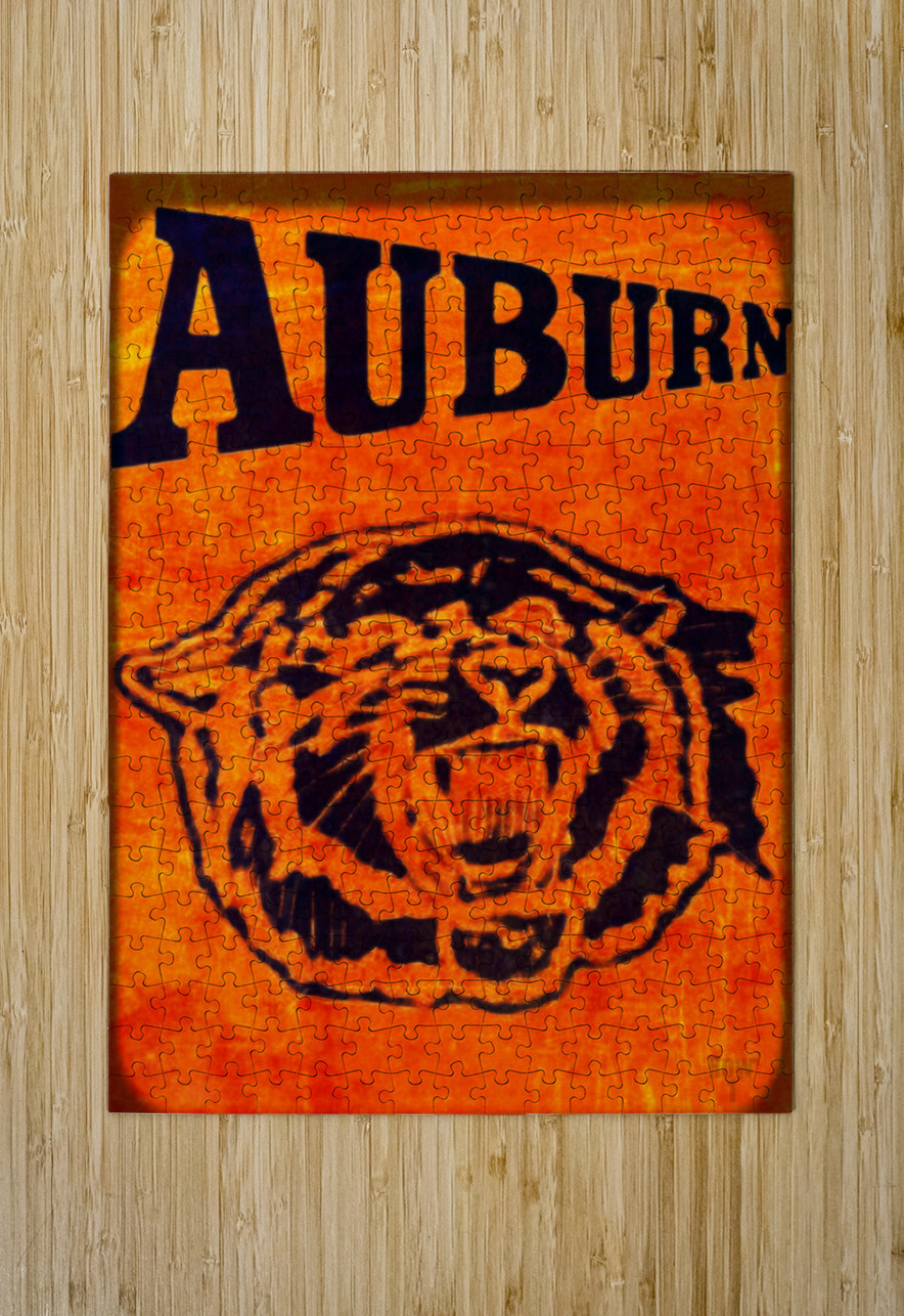 Auburn Tiger Throwback Viewfinder Art Row One Brand Puzzle printing