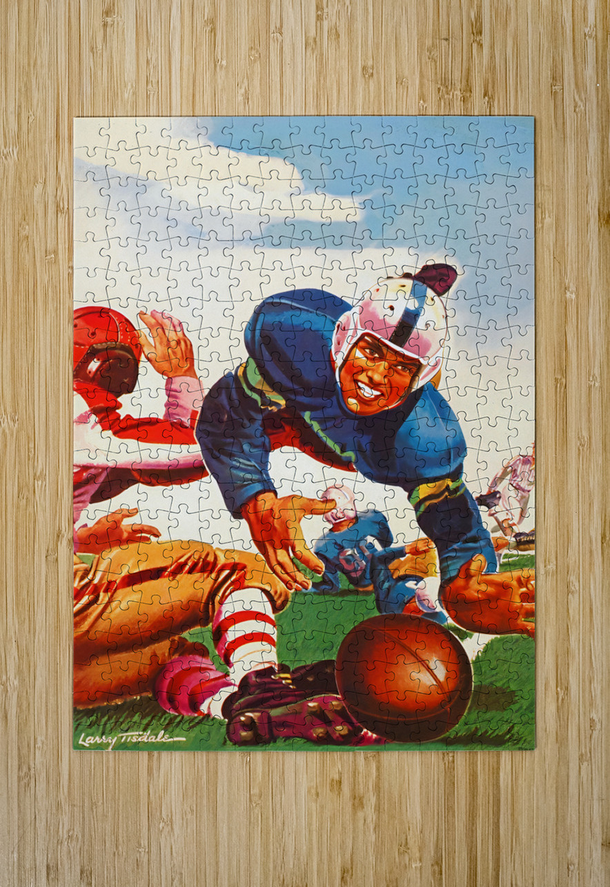 1947 Football Action Art Row One Brand Puzzle printing