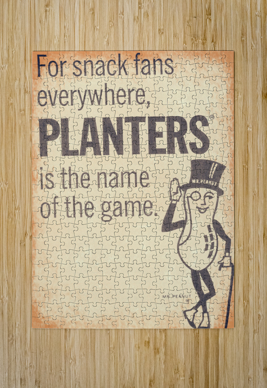 1967 Planters Peanut Ad Row One Brand Puzzle printing